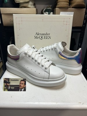 Alexander McQueen Oversized Sneaker White Iridescent Glitter Size 44 EU / 11 US 