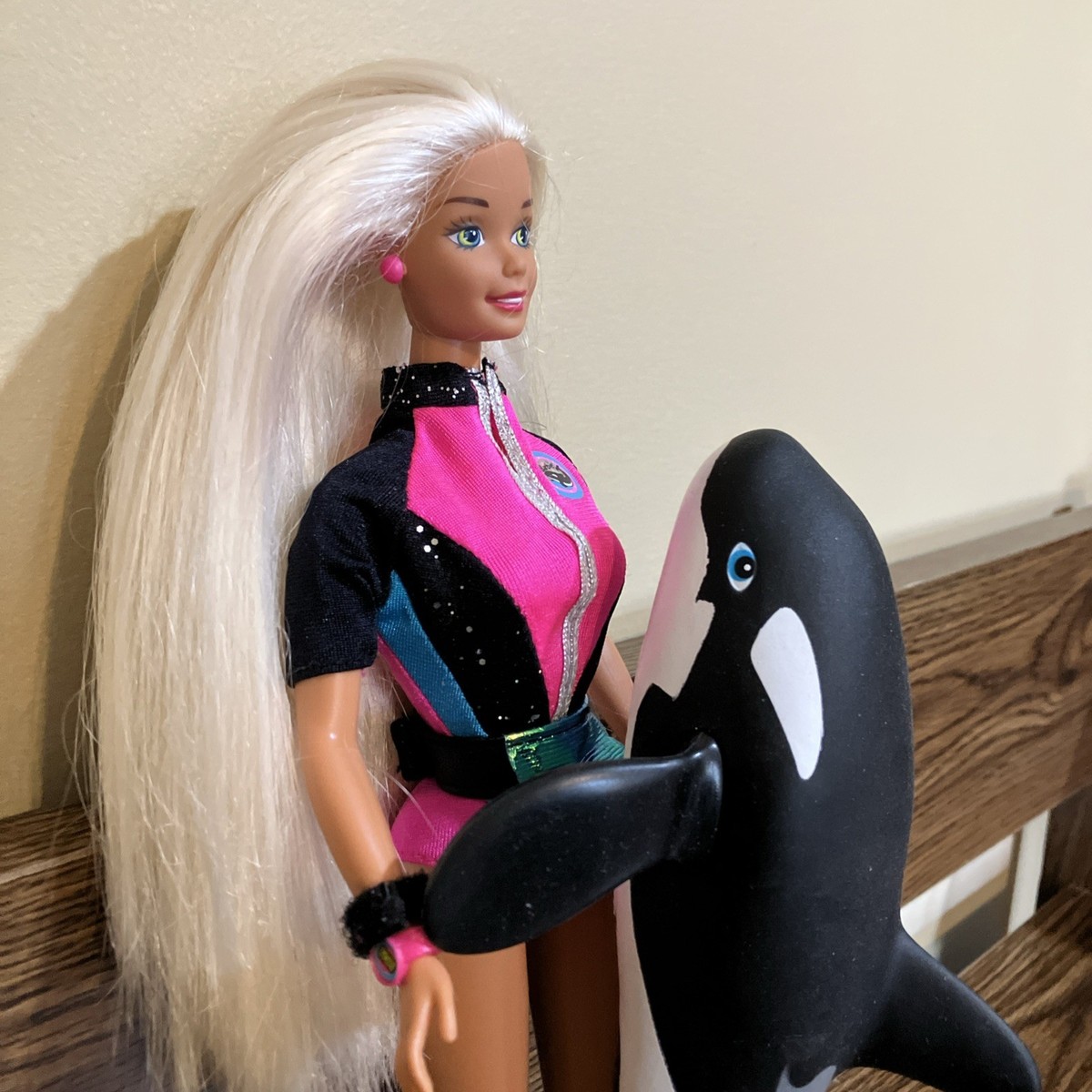 KENTOO Racing Girls ソフビ Ocean Friends Barbie and Baby Keiko The Whale Set Mattel #15428