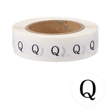 Inventory Label Sticker, 800 Pcs 0.5Inch Self-Adhesive Letter Q , 1 Roll