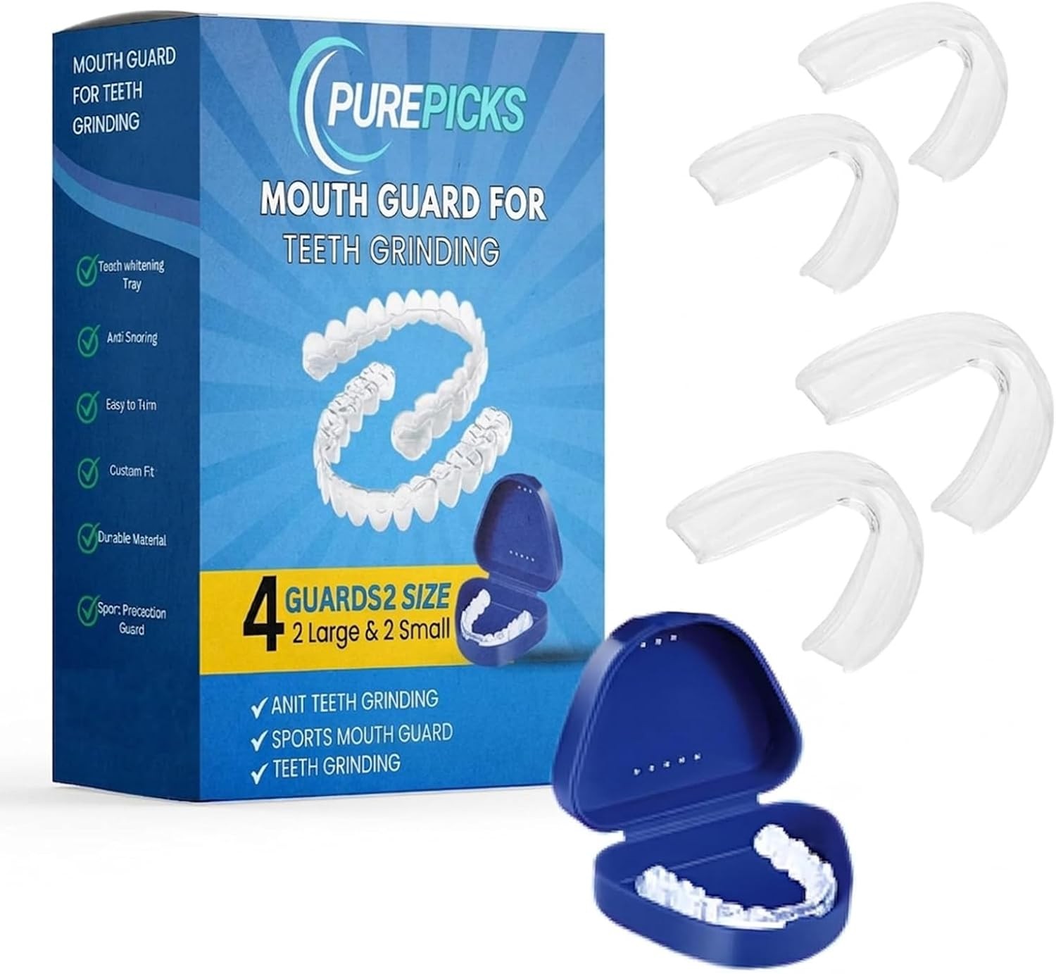 Mouth Guard for Teeth Grinding – Custom Moldable Dental Guard for Sleeping,