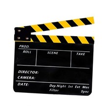 Acrylic Directors Clapboard, Hollywood Black Film Clapper Board  9.6 x 11.7