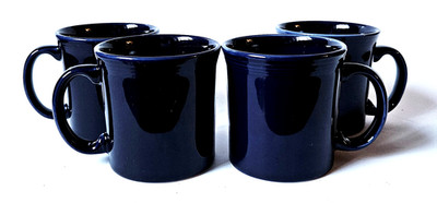 Fiesta Java Coffee Mugs Cobalt Blue Pair Set Of 4 Contemporary Fiestaware