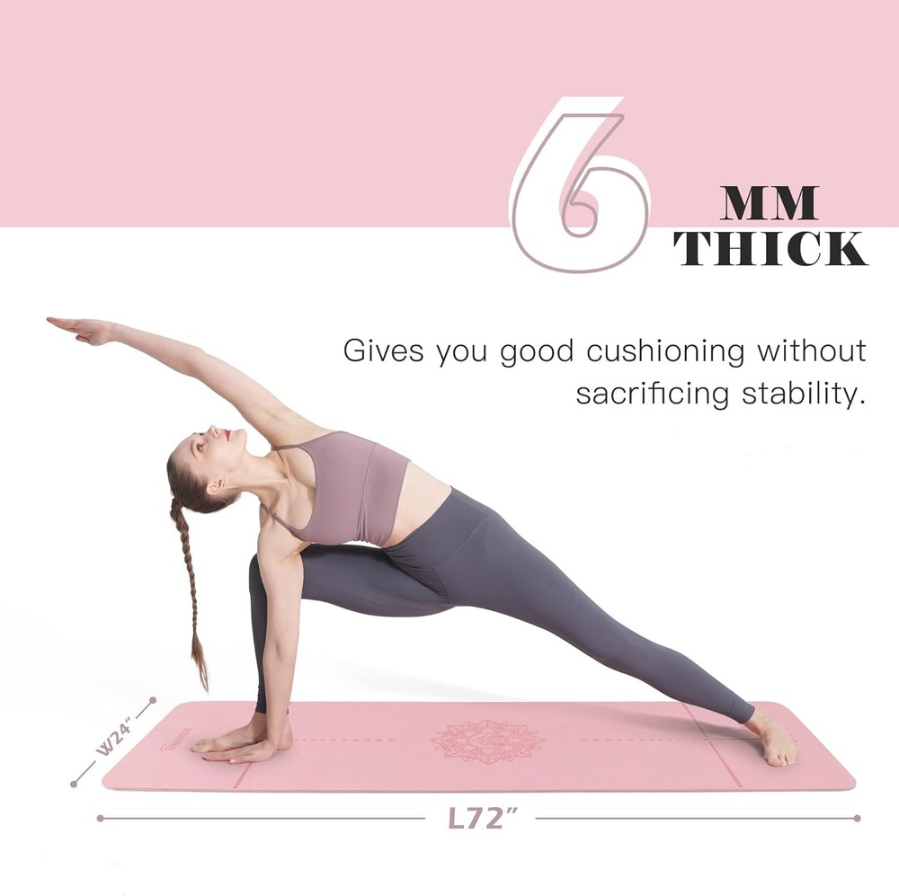 Eco-Friendly Non-Slip 1/4 Thick Anti-Tear Yoga Mat for Pilates & Fitness