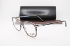 NEW PERSOL P 3317-V 1155 BROWN BLUE HORN AUTHENTIC EYEGLASSES 53-19