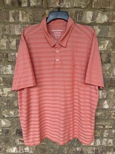 Tommy Bahama Island Zone Men  s Short Sleeve Polo, Peach Size XXL