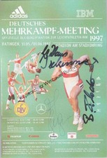 Original Autogramme Leichtathletik-WM 1997 Quali Mehrkampf-Meeting /// Autogramm