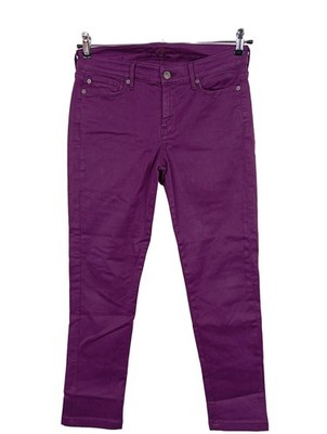 7 FOR ALL MANKIND Skinny Jeans Damen Jeans Gr. DE 38 lila Casual-Look