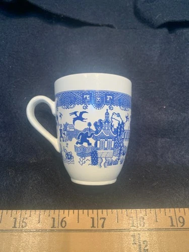 Calamityware Don Moyer Things Could Be Worse Blue White Mini Coffee Mug Poland
