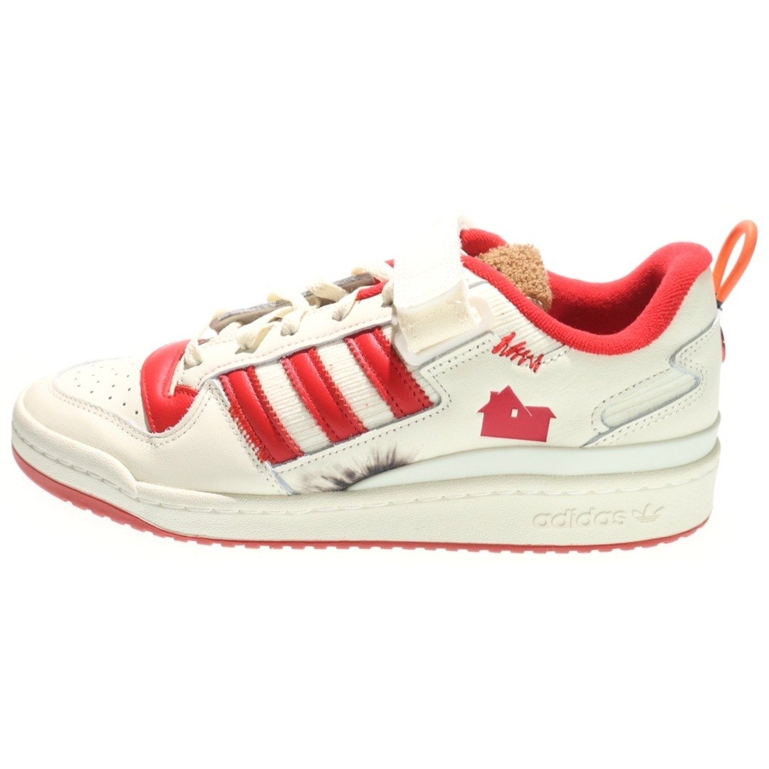 adidas XHOME ALONE FORUM LOW Home Cut Sneakers Beige red US9.5 27.5cm Used 2cac7