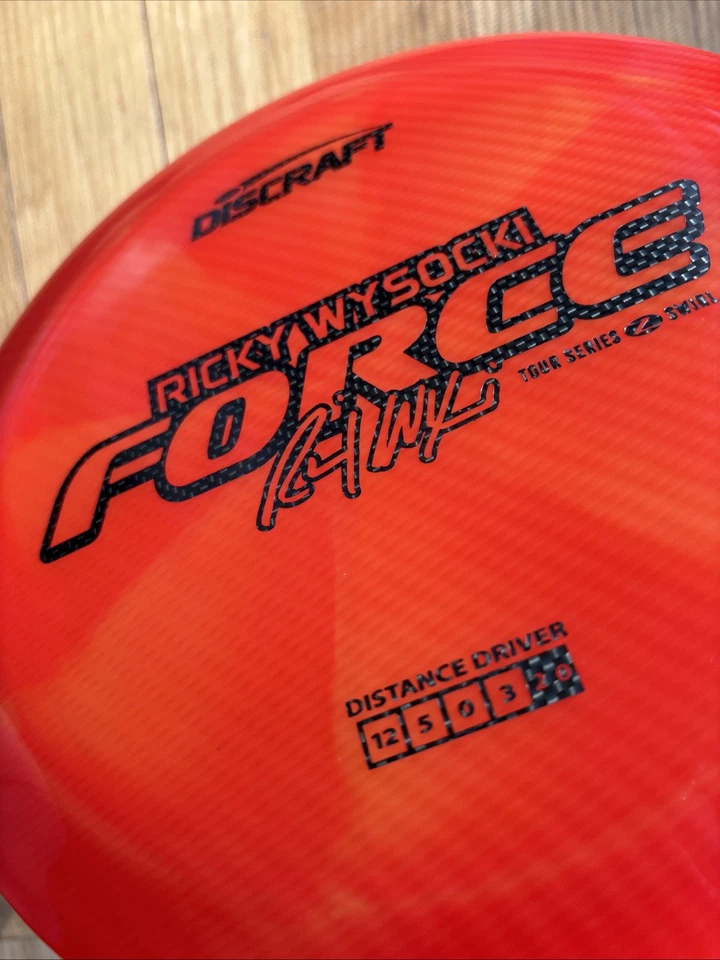 Discraft Ricky Wysocki Force Driver Disc Golf Red / Orange Z Swirl Tour Series - Image 3 of 4