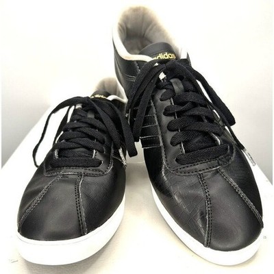 Adidas Courtset Sneakers Womens 9.5 Black Low Top Casual Lifestyle Lace Up Shoes