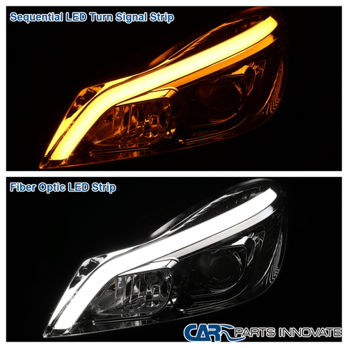 Fits 2012-2014 Mercedes-Benz W204 C-Class Projector Headlights LED Sequential - Picture 9 of 11