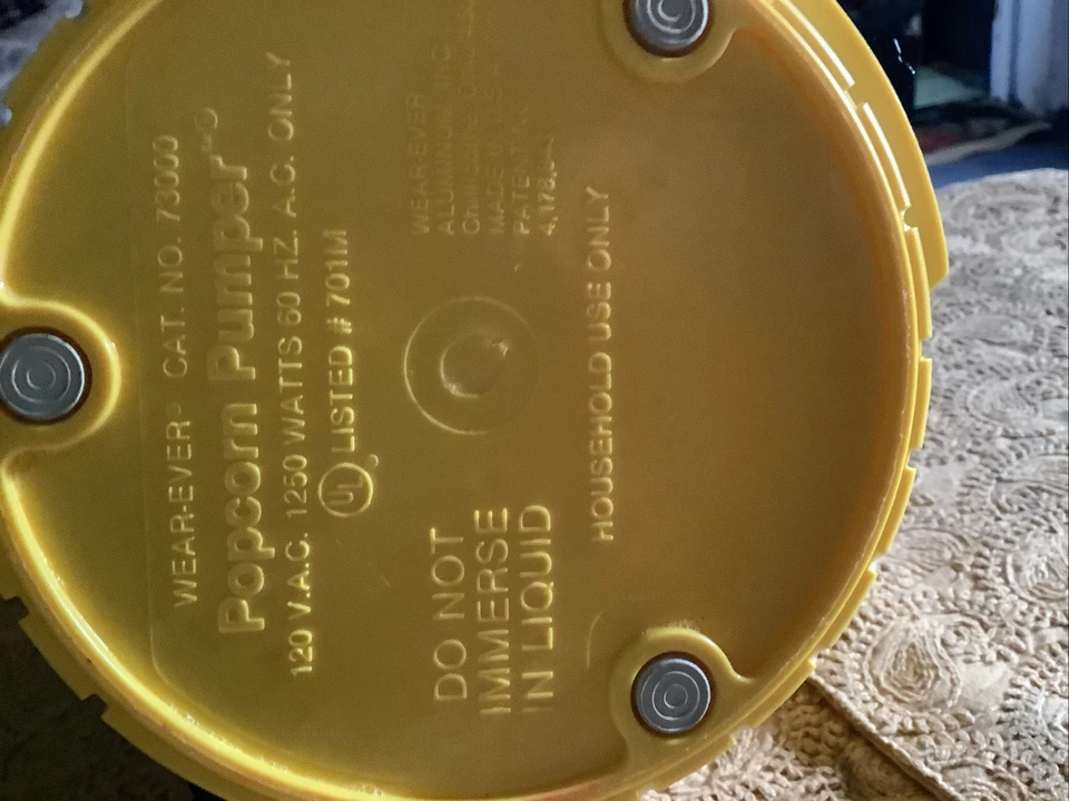 BOMBA PALOMITAS DE MAÍZ WEAR EVER 73000 BASE DE REPUESTO PARA HACER POPPERS ¡SOLO PROBADA FUNCIONA! Foto 2 de 4