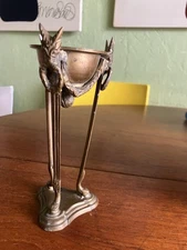 Egyptian Revival Empire ram  Goat-Headed Bronze Brass Incense 9.5" tall