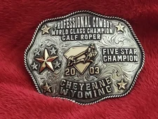Rodeo X~Treme☆2003☆Calf Roping☆Cheyenne Wyoming☆Champion Trophy Buckle☆Rare☆87