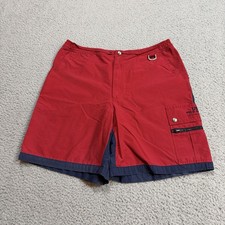 VTG Polo Sport Ralph Lauren Shorts Mens Extra Large Red Blue Sailing Nylon 1996