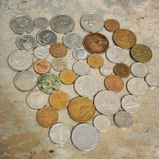Foreign Coins From Around The World 40 Count Free Ship Mixed Dates Countries L6