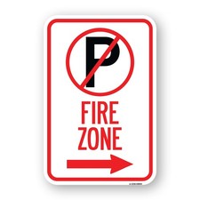  No Parking Symbol and Right Arrow Heavy Gauge Aluminum Parking Sign