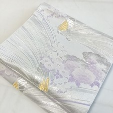 Obi Kimono Nyankotei Synthetic fiber poly untailored white butterfly