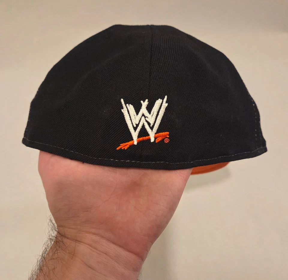 RARO New Era 59Fifty WWE John Cena Cadena Pandilla Soldado Snapback Sombrero Blanco/Naranja Foto 2 de 4