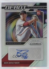 2021 Panini Prizm Debut Signatures Silver Prizm Ben Braymer #DS-BE Auto 2s2