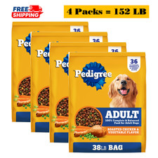 4 Pack,Pedigree® Complete Nutrition Adult Dry Dog Food - Chicken, 38 LB 0.50 per pound