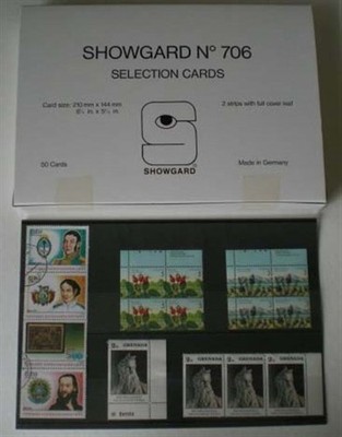 50 Showgard Selection Cards 6 x 8 2 Strips Stamp Presentation Safe Display New