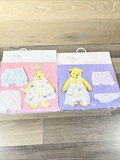 VanderBear Muffy Hoppy Underthings Underwear Sets 2 New 1991 Outfits PJs Sleep