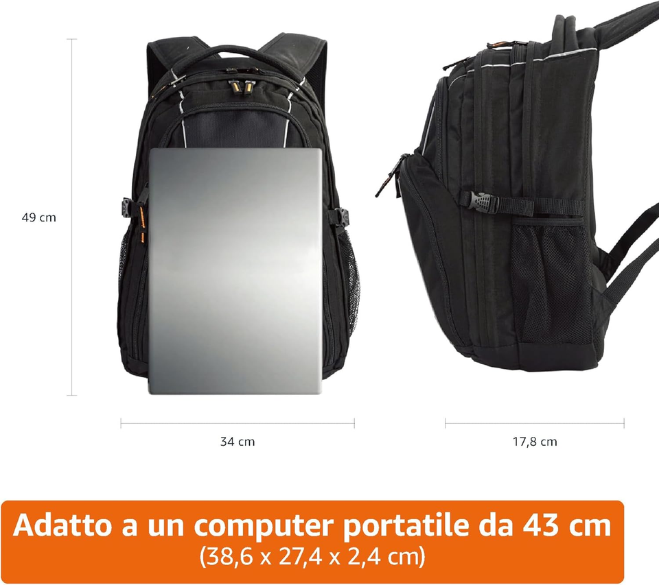 Zaino Carlson Invicta Con Schienale Ergonomico E Spallacci Imbottiti
