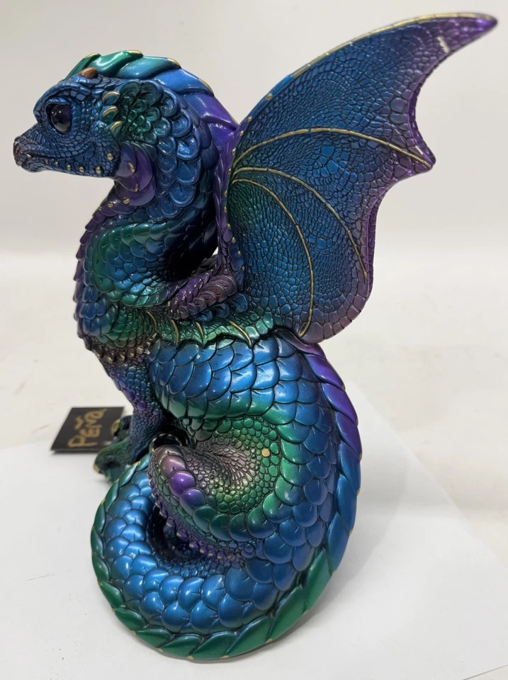 Ediciones Spectral Windstone Esmeralda Pavo Real Dragón Reptil Iridiscente. MUY RARO Foto 3 de 4