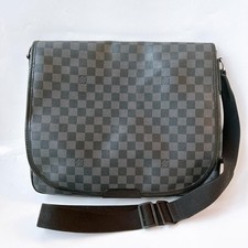 Very Good Condition Louis Vuitton Damier Graphite District GM Shoulder Bag
