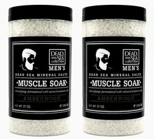 Dead Sea Collection Amberwood Men's Muscle Soak Bath Salts, 2-Pack 37 oz 