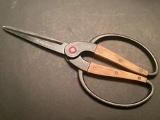 Barebones Living Large Scissors Knife Stainless Steel Blade Walnut -