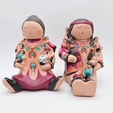 Whitefeather Studios Storyteller W/ Children Figurine Bundle Of 2