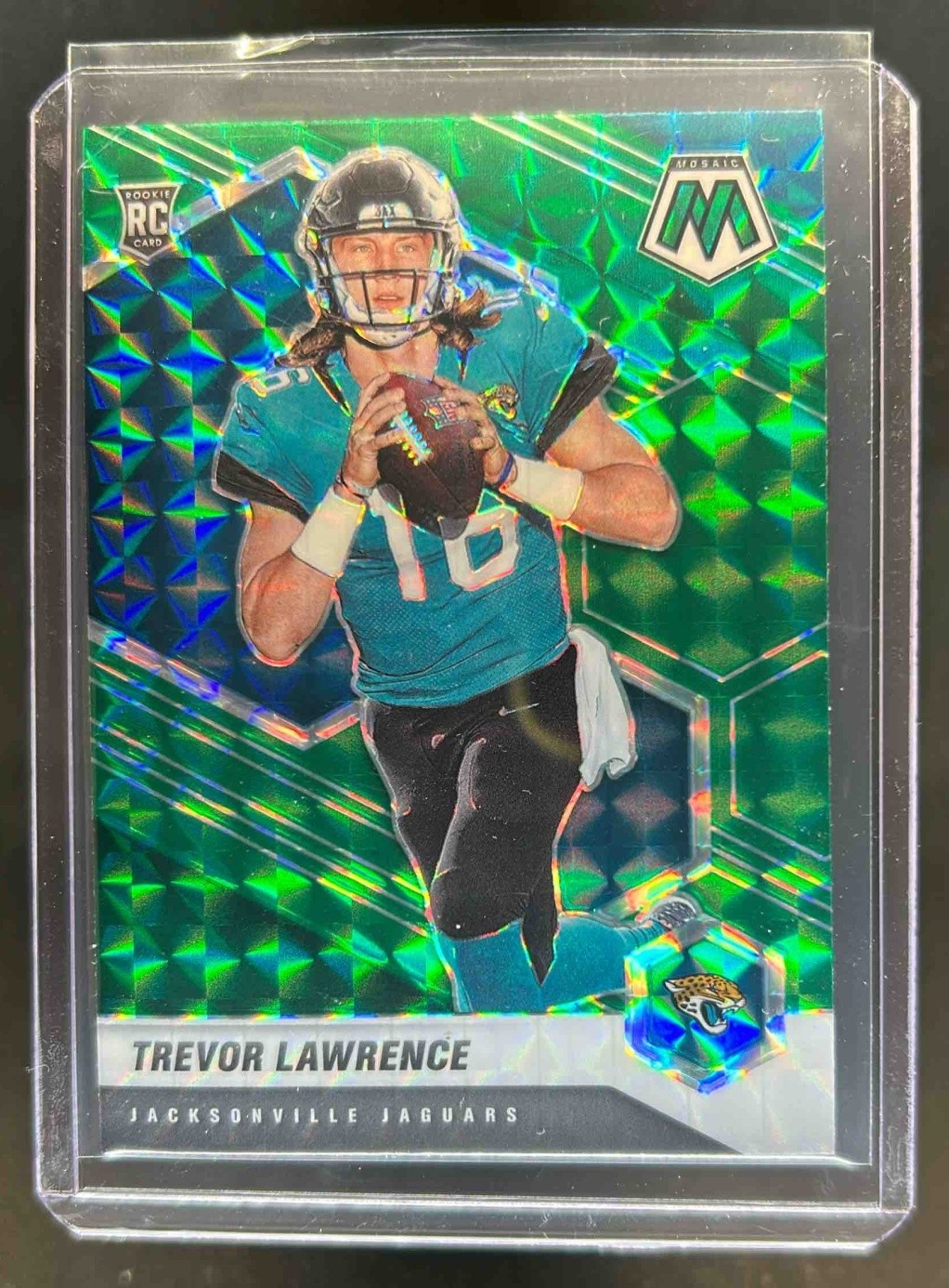 2021 Mosaic Trevor Lawrence RC Prizm Green Rookie #301 Jaguars