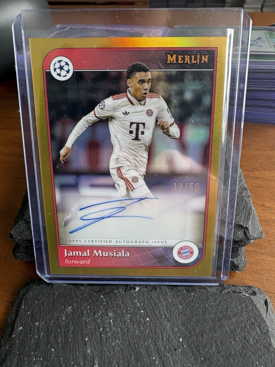 ムシアラ　メモラビリア•auto(サイン)カード　25シリ 2024-25 Topps Merlin Jamal Musiala Auto /50 | eBay