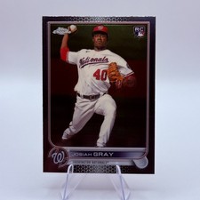 Josiah Gray 2022 Topps Chrome #160 Washington Nationals Rookie Card MLB. rookie card picture