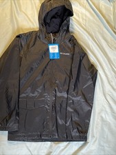Columbia Unisex Youth Medium Rain Zilla Jacket Black Sz M 10/12 NWT List 45
