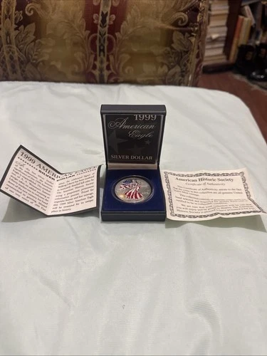 1999 $1 1oz American Silver Eagle - Colorized - Mint State - Uncirculated BU