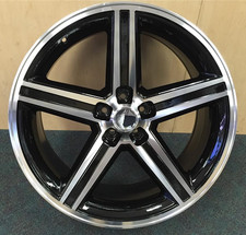 24 Iroc Wheel 24x10 5x120.65 10 C.b 74.2 Black Machined Baller Rim 