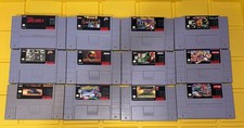 Super Nintendo SNES Authentic Games Lot of 12 MK,T2,Street Fighter ALL UNTESTED