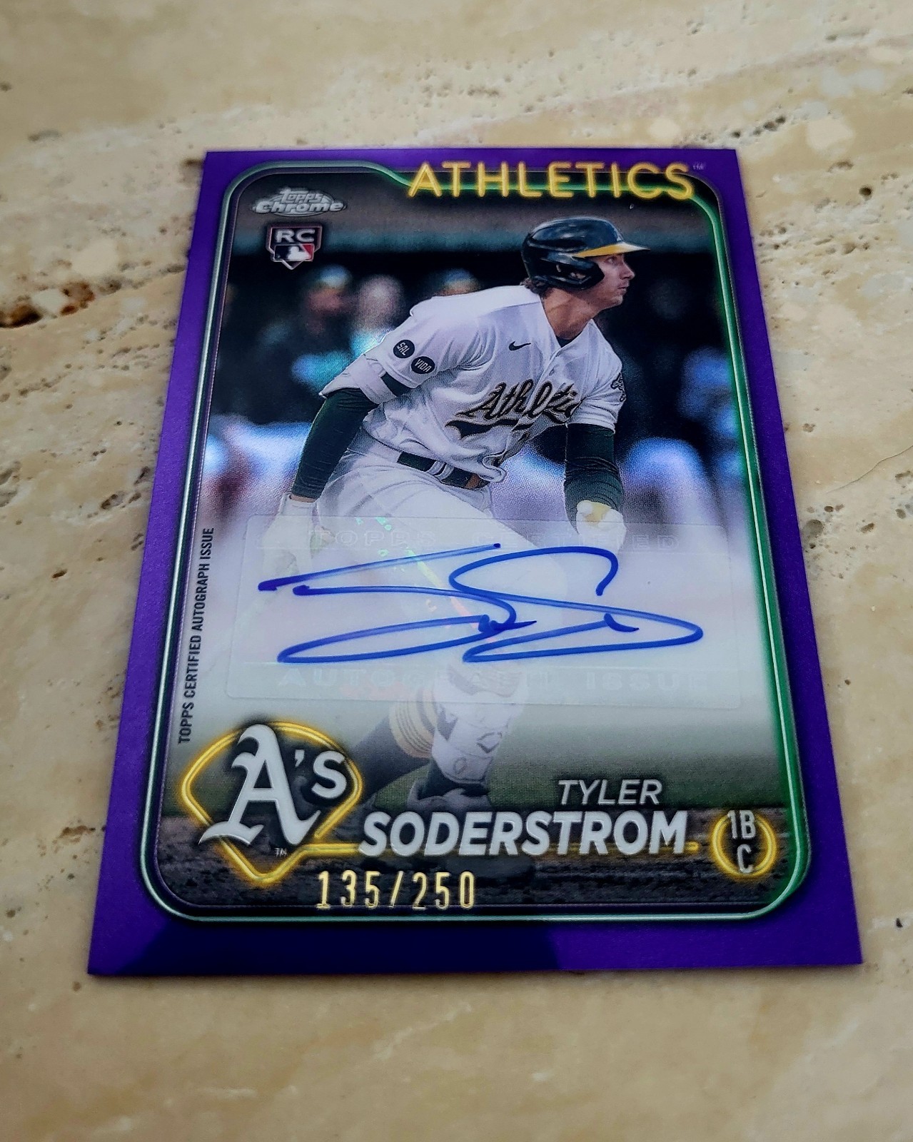 2024 Topps Chrome Update Tyler Soderstrom Auto #AC-TS Purple Refractor /250 A's