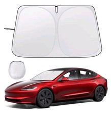 Car Windshield Sunshade for Tesla Model Y/3 - Folding Sun Shade. Ships Free.