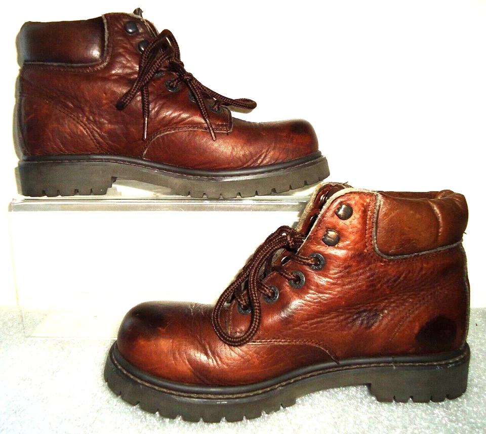 C.H Bass&Co Botas de Senderismo al Tobillo Impermeables de Cuero Marrón para Niños Talla-8M Foto 3 de 4