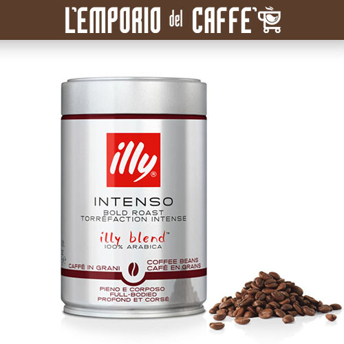 Caffè illy in Grani Beans Tins TOSTATO INTENSO 100% Arabica Gusto Pieno 1,5 Kg