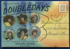 Doubleday's Famous Collection of Western Sports pictures Postcard folder PF472