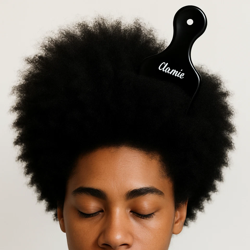 Paquete de 6 mini peine profesional de salón profesional de 5 pulgadas para elegir cabello afro rizado negro de calidad Foto 3 de 4