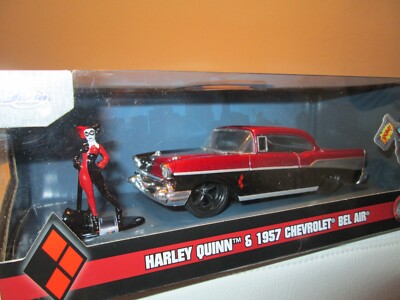 NEU + OVP  1:32    Harley Quinn & 1957 Chevrolet Bel Air     Marvel   JADA