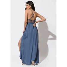 Tobi Formal/Ball Dress Blue Size S - Lace, Side Split Brand New Without Tags