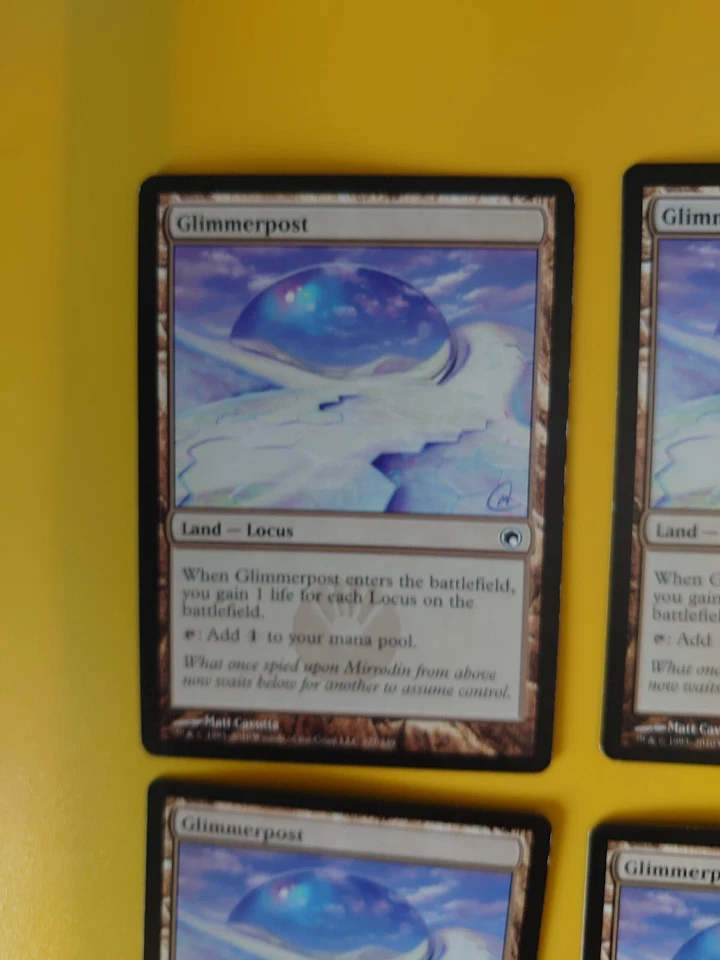 MTG Card.  Glimmerpost playset  Exact as pictures 4 cards Scars of Mirrodin- - Image 4 of 4